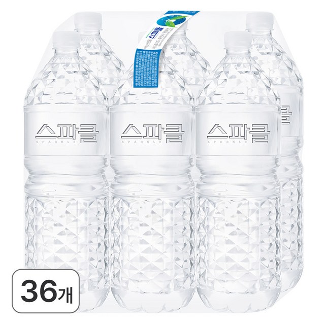 스파클 무라벨 생수, 2L, 36개